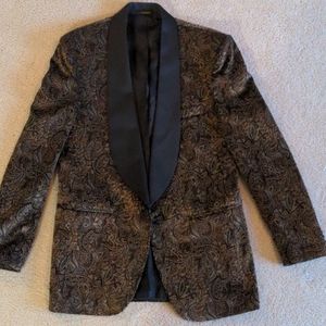 Bachrach Vintage Paisley Brown Velvet Jacket